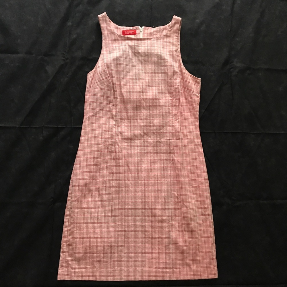 Red and white plaid short dress